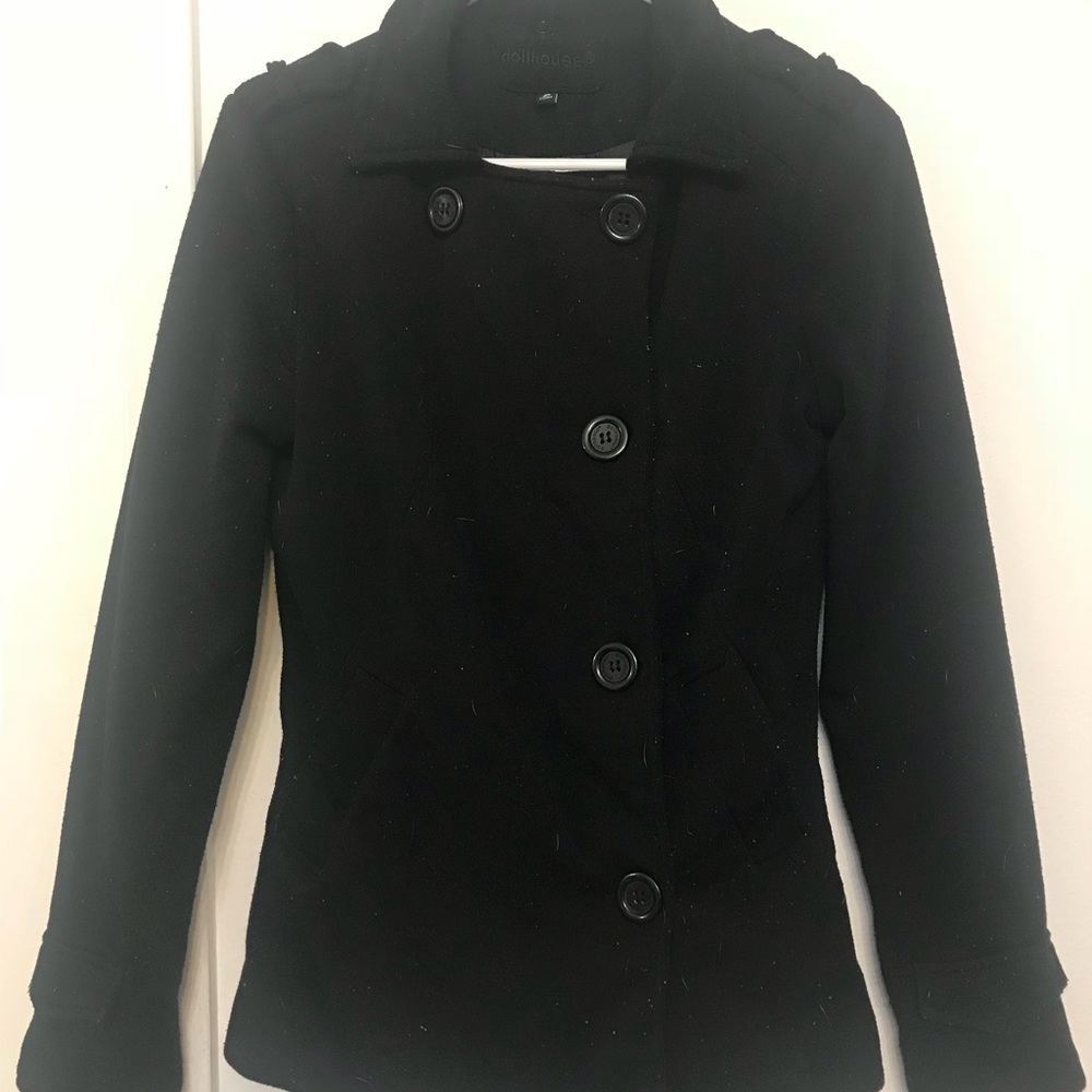 Black button up coat